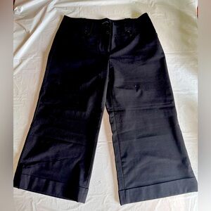 Express Black Wide Leg Cropped Pants